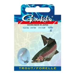 Gamakatsu Forellenteig 60cm 3610N Gr.8 Vorfachhaken| Forellen Angelhaken|Forellenhaken