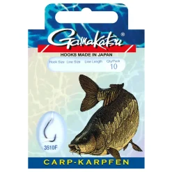 Gamakatsu Karpfen 3510F Gr.4 60cm Vorfachhaken| Karpfen Haken|Karpfen Haken
