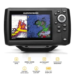 Humminbird Helix 5 Chirp GPS G3 GPS Kartenplotter Echolot - Komplett mit Geber| Humminbird Helix 5 Chirp Gps G3