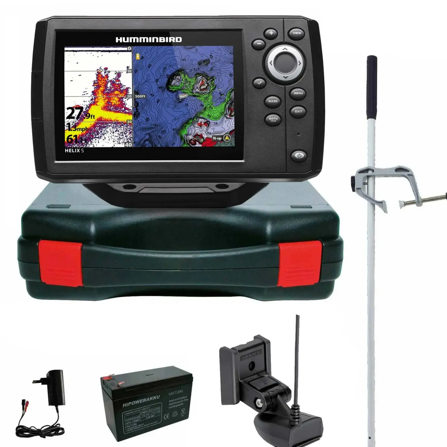 Humminbird Helix 5 Chirp GPS G3 GPS Kartenplotter Echolot Portabel Master- Komplett mit Geber| Humminbird Helix 5 Chirp Gps G3