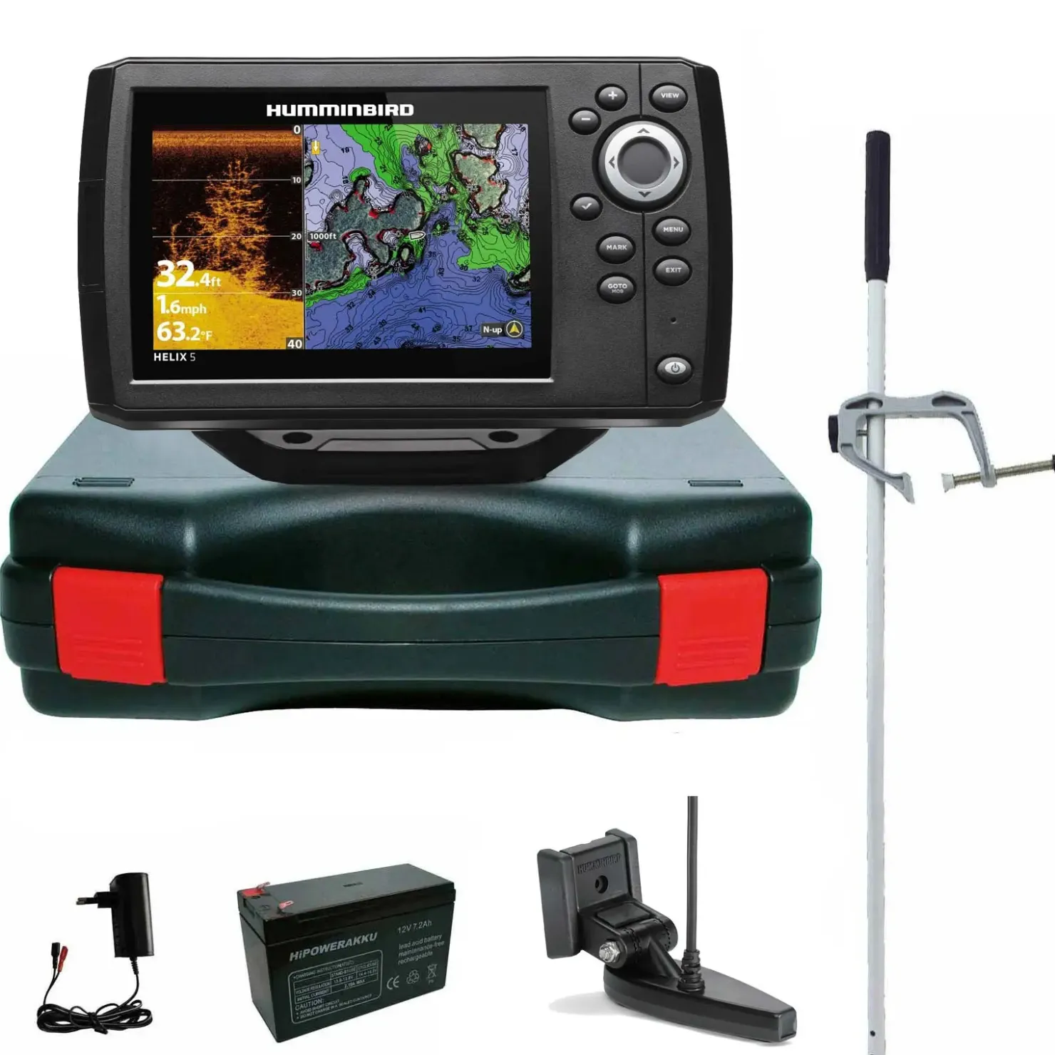 Humminbird Helix 5 Chirp GPS DI G3 Down Imaging GPS Kartenplotter Echolot Portabel Master - Komplett mit Geber| Humminbird Helix 5 Chirp Di Gps G3