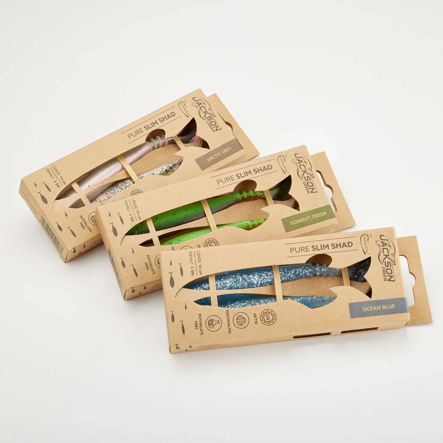 Jackson Green Pure Slim Shad 12,0cm Gummifisch| Zander Gummifisch|Gummifische