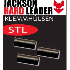 Jackson Hard Leader Klemmhülsen 40Stk. Für 5,2 kg| Hard Mono Raubfischvorfach|Stahlvorfach Meterware
