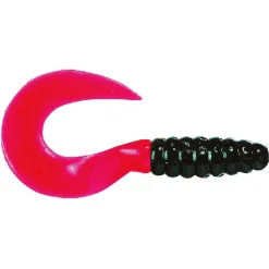 Jenzi Big Long Heavy Twister 10cm Schwarz-Jap.Rot Twister| Dorsch Gummifisch|Hecht Gummifisch