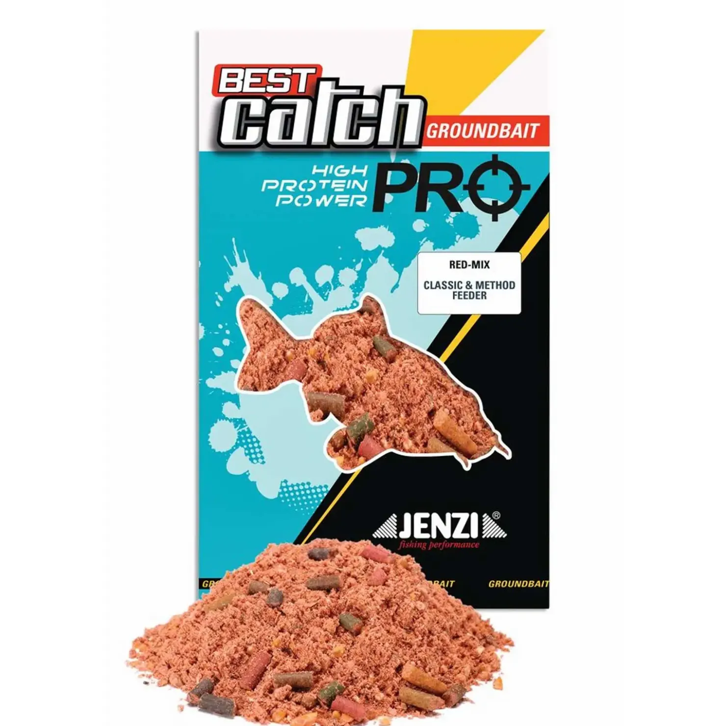 Jenzi Classic & Method Feeder Futter Feeder Red-Mix 1kg| Karpfenfutter|Karpfenaktion