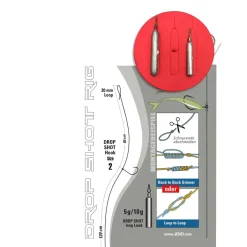 Jenzi Dropshot Rig Fix & Fertig Set| Set Drop Shot - Zubehör & Köder|Angelset Drop Shot - Zubehör & Köder