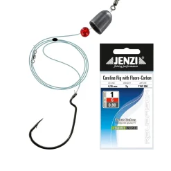 Jenzi FC-Line Carolina-Rig 7g Hakengröße 1 mit Offset-Haken und Gewicht| Drop Shot Haken|Drop Shot Rig