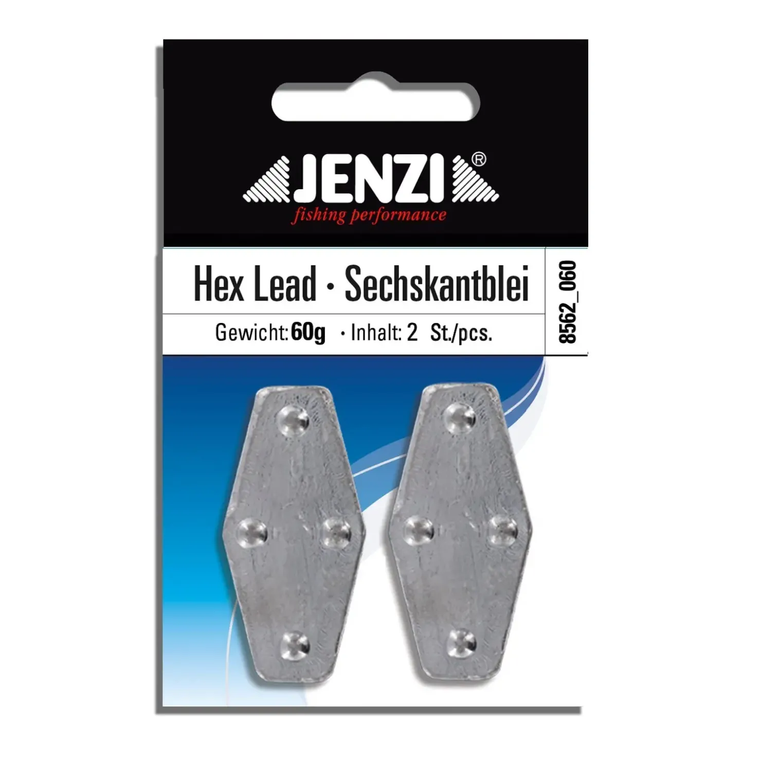 Jenzi 60g 2Stk Sechskantblei| Grundbleie|Laufblei