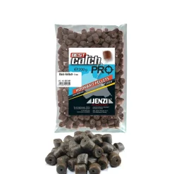 Jenzi Hookbait Pellets mit Loch - Feederköder Black-Halibutt 200g| Karpfenfutter|Feederfutter