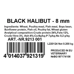 Jenzi Hookbait Pellets mit Loch - Feederköder Black-Halibutt 200g| Karpfenfutter|Feederfutter