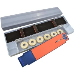 Jenzi Kunststoff-Box 45x7,5x4cm mit Spulen und Schere| Angelboxen & Köderboxen