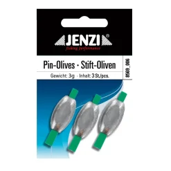 Jenzi Olivenblei mit Stift 3g 3Stk| Grundbleie|Laufblei