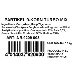 Jenzi Ready-to-Fish Partikel 9-Korn-Turbo-Mix 800g| Karpfenfutter|Karpfenfutter