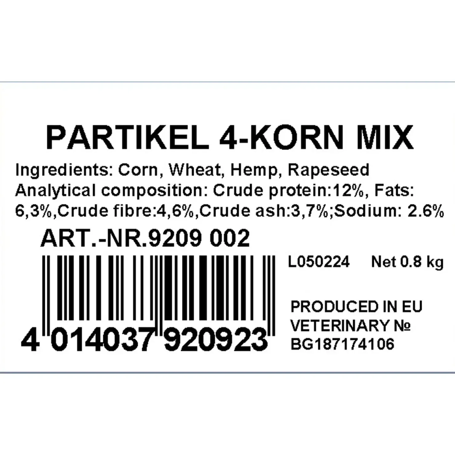 Jenzi Ready-to-Fish Partikel 4-Korn-Mix 800g| Karpfenfutter|Karpfenfutter