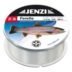 Jenzi Z3 Line Forelle 500m 0,25mm 4,8kg Monofile Angelschnur| Monofile Angelschnur