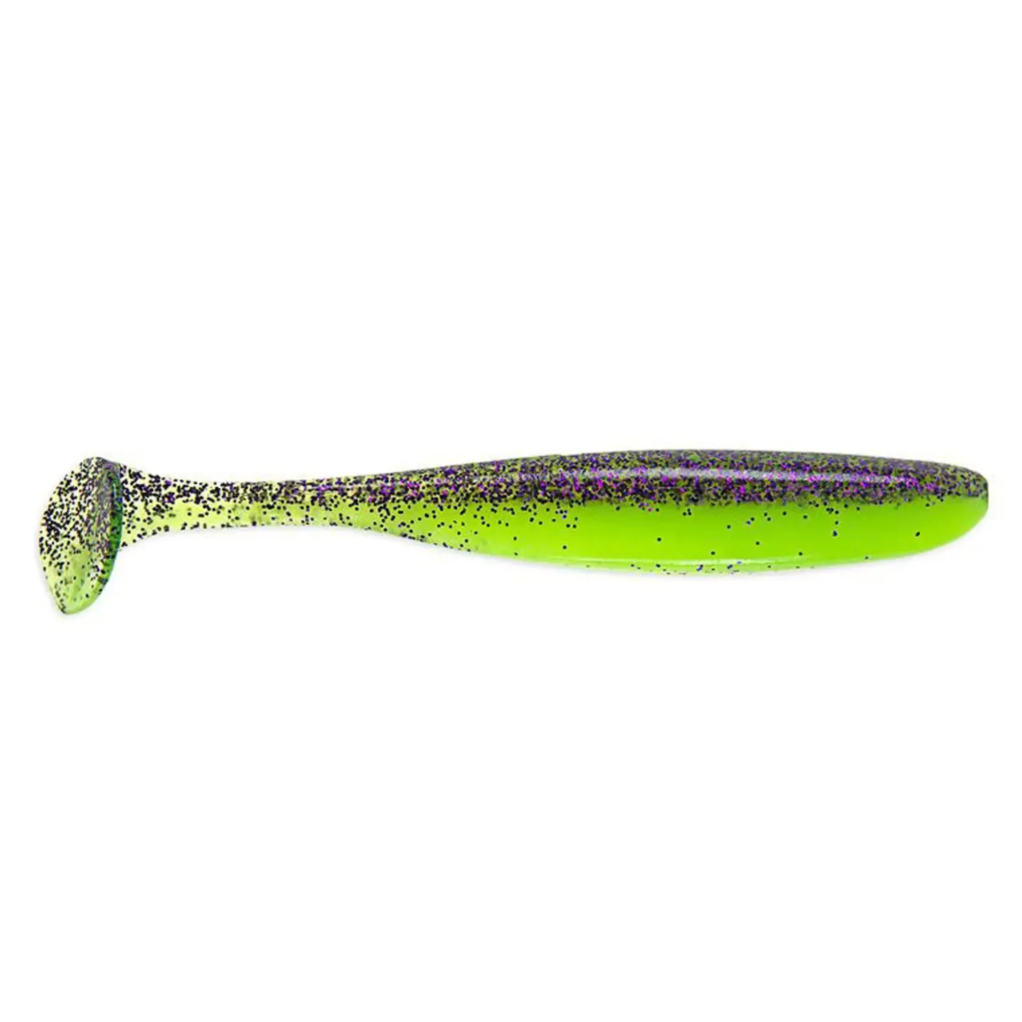 BA-Edition Barsch-Alarm by Johannes Dietel Keitech - BA Edition - Easy Shiner 10,0cm Purple Chartreuse 7Stk. Gummifisch| Gummifische|Zander Gummifisch