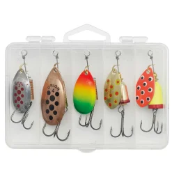 Kinetic CT Trout Mix Forellen Spinner Angelset - 5 Forellenköder mit Box| Sets Spinnfischen|Spinner