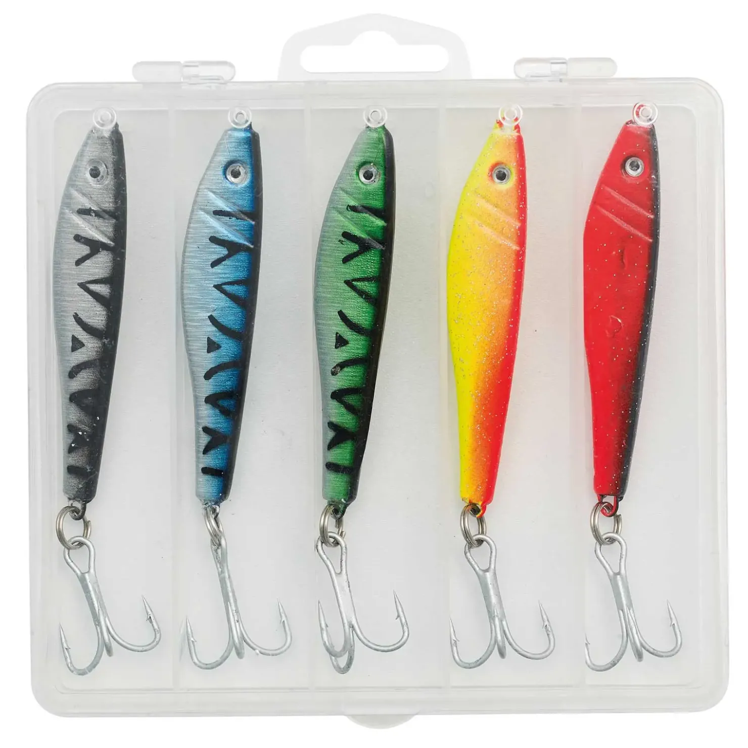 Kinetic S Pilker Angelköder Meer Angelset - 5 Salzwasserköder 62g mit Box| Pilker|Set Meer - Zubehör & Köder