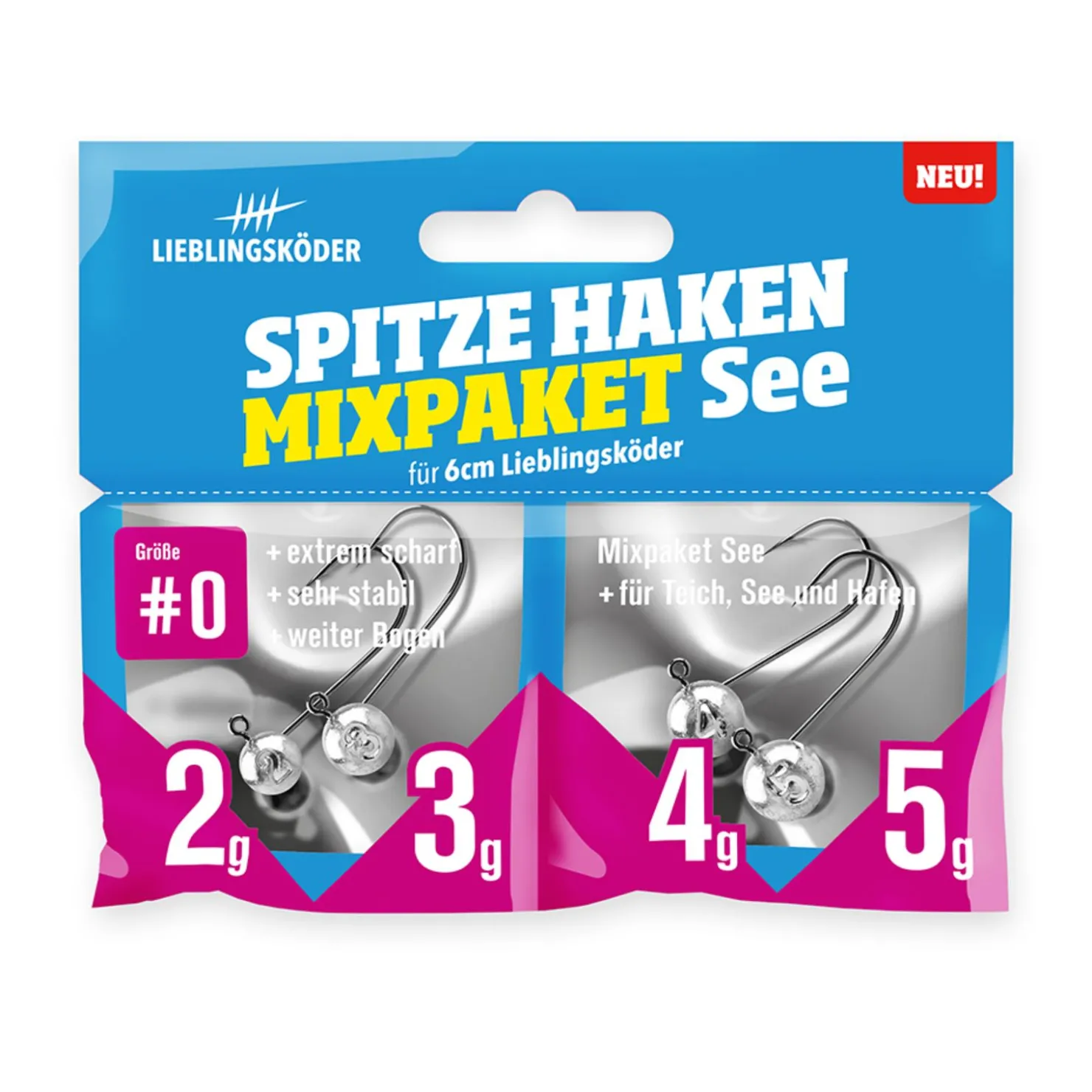 Lieblingsköder Spitze Haken #0 Mixpaket See Jigheads| Jigköpfe|Jigköpfe & Stinger Meer