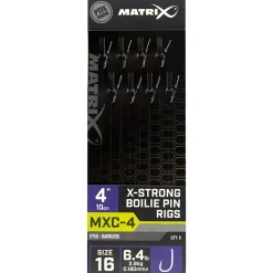 Fox Matrix Matrix MXC-4 Size 16 Barbless / 0.18mm / 4" (10cm) / X-Strong Boilie Pin - 8pcs| Feederhaken|Friedfischhaken