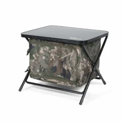 Kevin Nash Group PLC Nash Bank Life Bedside Station Camo Large Angeltisch| Angelschlafsäcke|Angeln Spezial