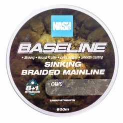 Kevin Nash Group PLC Nash Baseline Sinking Braid 25lb 0.24mm 600m Sinkende Geflochtene Karpfenschnur| Karpfenschnur|Geflochtene Angelschnur