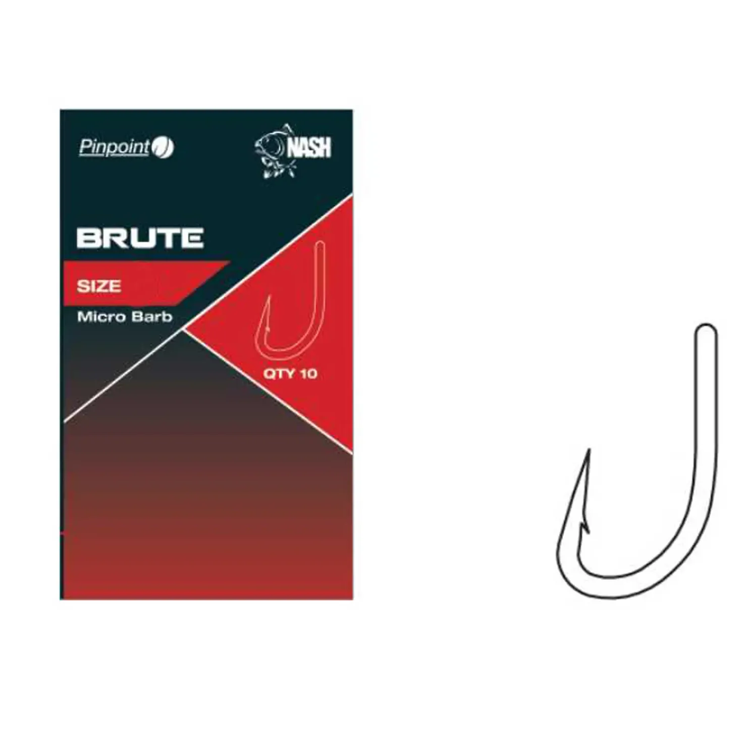 Kevin Nash Group PLC Nash Brute Size 4 Karpfenhaken| Karpfen Haken|Karpfen Haken