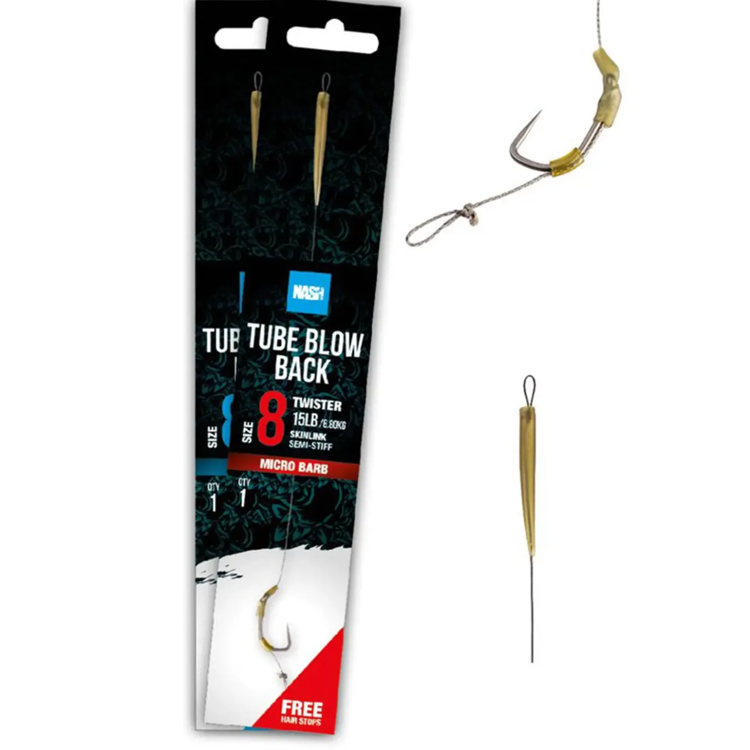 Kevin Nash Group PLC Nash Tube Blow Back Rig Size 6 Karpfenrig| Karpfen Haken|Friedfischhaken