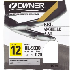 Owner Hooks Owner Aal rot gebundene Haken Gr. 4| Gebundene Angelhaken