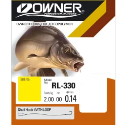 Owner Hooks Owner Karpfen schwarz gebundene Haken Gr.4| Gebundene Angelhaken