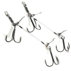 Pikecraft Fishing Pikecraft Double Swivel Stinger Rig XL BKK 2/0 2pcs| Stinger Kurzvorfach