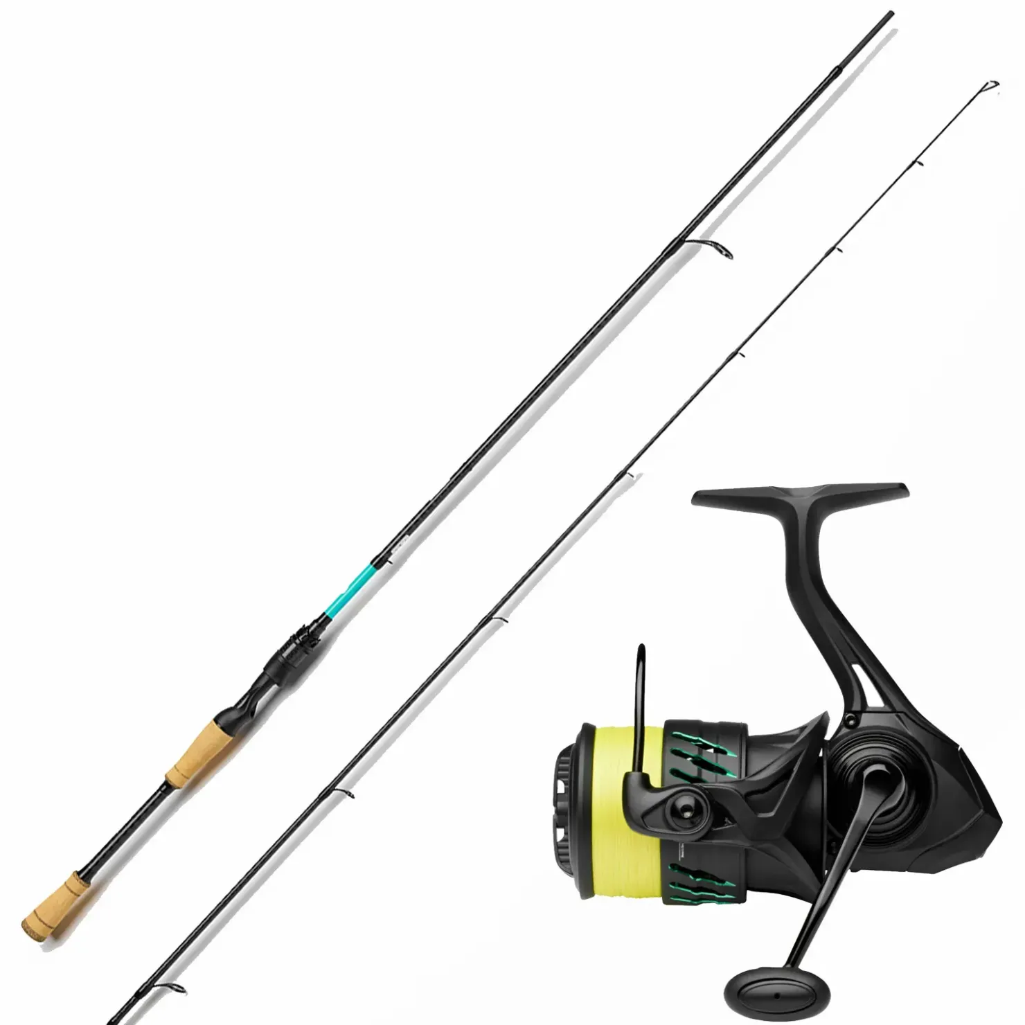 Fishing-King Shop Premium Barsch-Set mit Savage Gear Rolle & FKT-Rute| Angelcombo Raubfisch|Sets