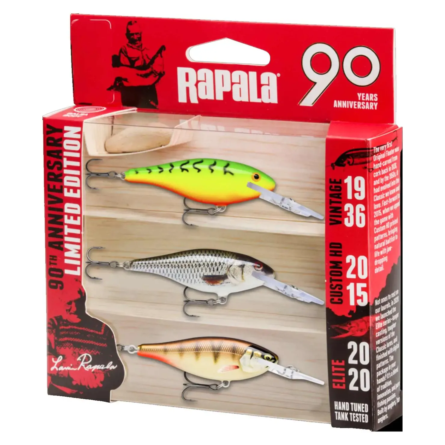 Rapala Kit R90 Shad Rap Mid Bright Wobblerset| Set Kunstköder & Zubehör|Angelset Raubfisch - Zubehör & Köder
