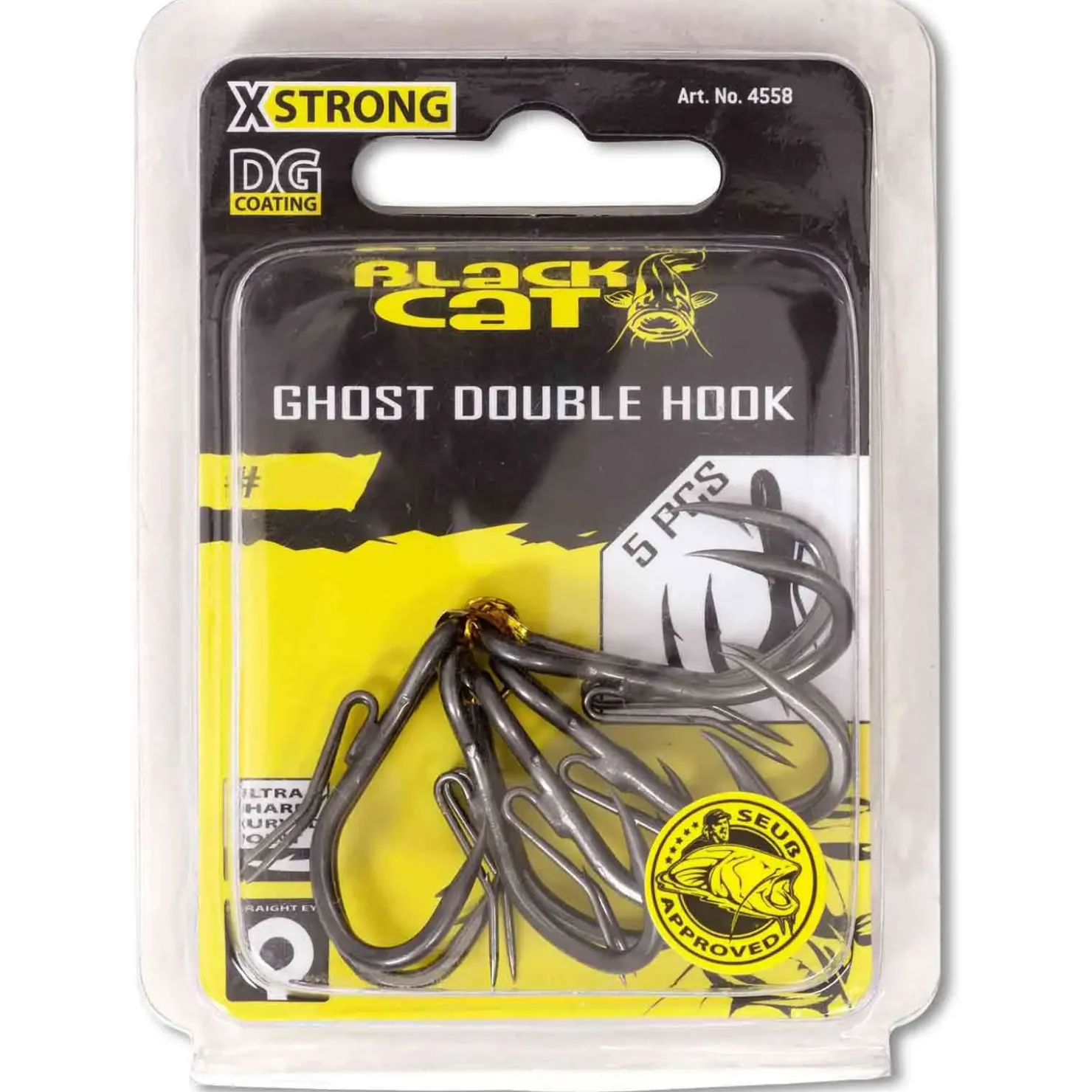 Black Cat Rhino Ghost Zwillingshaken DG #3/0 Welshaken| Wallerhaken & Rigs|Spezialhaken