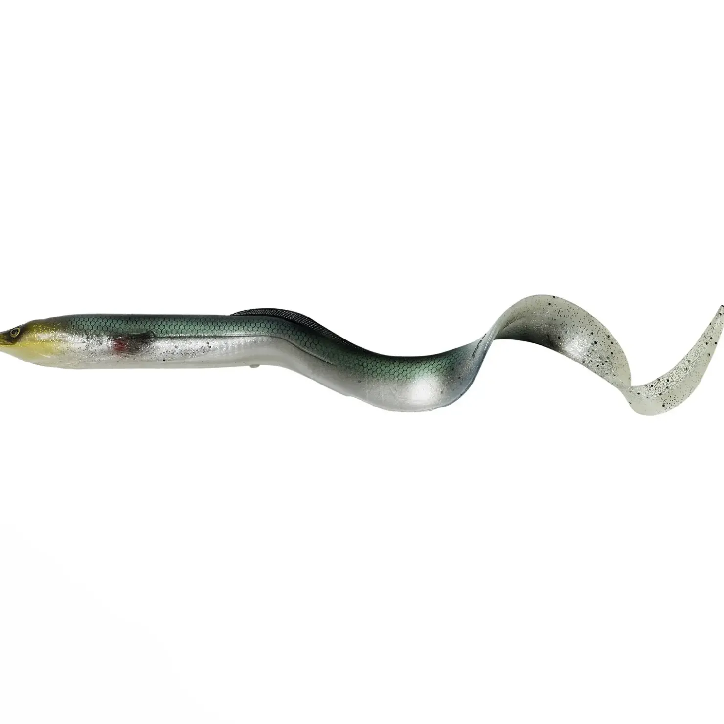 Savage Gear 3D Real Eel 15cm Green Silver Bulk Gummiköder| Hechtköder|Hecht Gummifisch