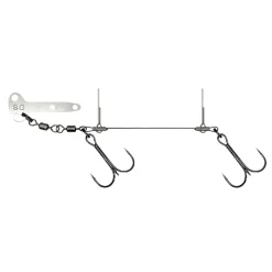 Savage Gear Pro Peg Blade Rig Large #1 11cm 23kg 0.78mm 2 Stück Gummifisch-Rig Zubehör| Gummifisch-System