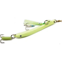 Behr Sea Bananen-Pilker Glo mit Octopus 400g| Heilbutt Gummiköder|Heilbutt Pilker