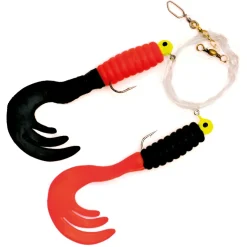 Behr Sea Pilkvorfach Dreifach.rot/schw # 2/0; 4gr; 1,30m Länge; 0,65mm Rig Beifänger| Ostsee Gummifische|Angeln Ostsee Köder