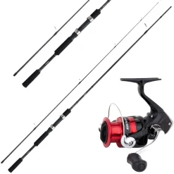 Shimano Rolle Sienna & Rute 2,40m 14-40g Angelset Allround-Angeln Combo| Angelcombo Allround