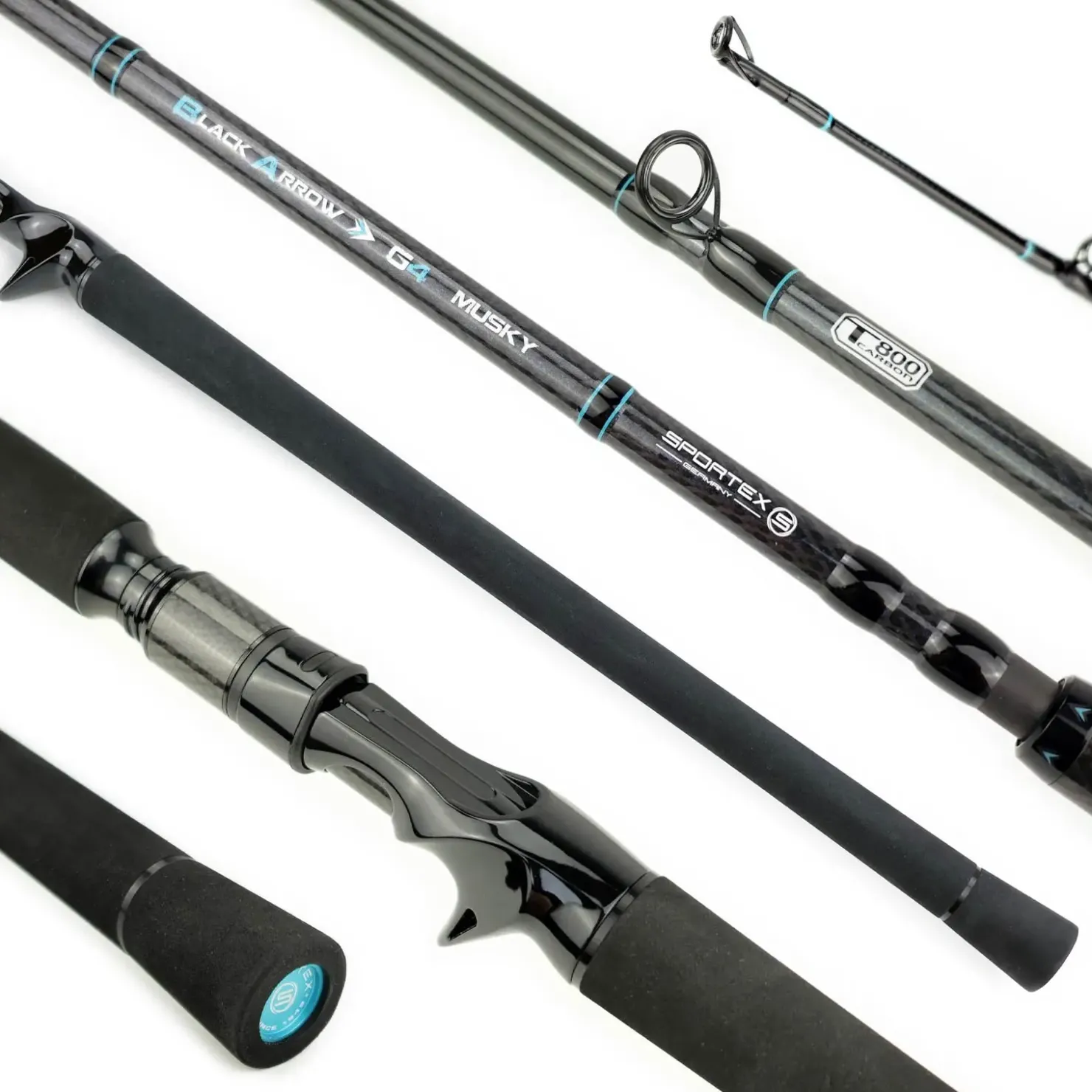 Sportex Black Arrow G4 Musky BA2515 2,45m 115-190g Baitcastrute| Spinnrute|Hechtrute