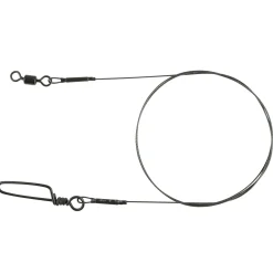 Spro Matt Black Leader 1x7 Titanium 0,56mm 50cm Kunstködervorfach| Stahlvorfach Für Kunstköder|Stahlvorfach Titanus Leader