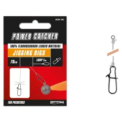 Spro Power Catcher Jigging Rig 70cm 0,28mm #01 Gebundenes Fluoro-Vorfach| Fluorocarbon Vorfach