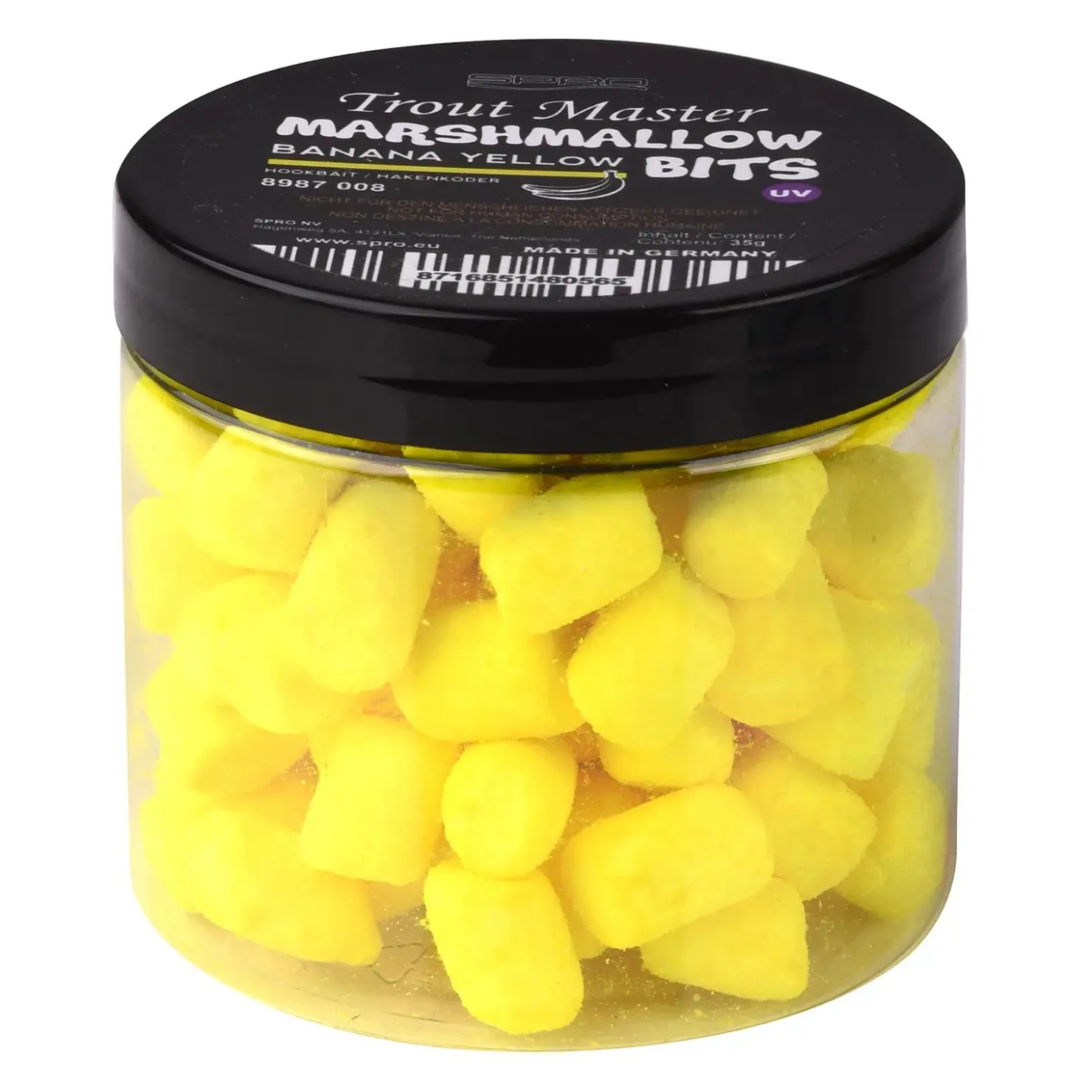 Spro Trout Master Marshmallows Yellow Banana Forellen-Köder| Forellen Gummiköder|Forellenköder