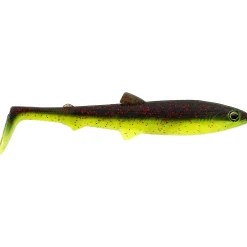 Westin BullTeez Shadtail 7,5cm 4g Black/Chartreuse 3 Stück Gummifisch| Barsch Gummiköder|Gummifische