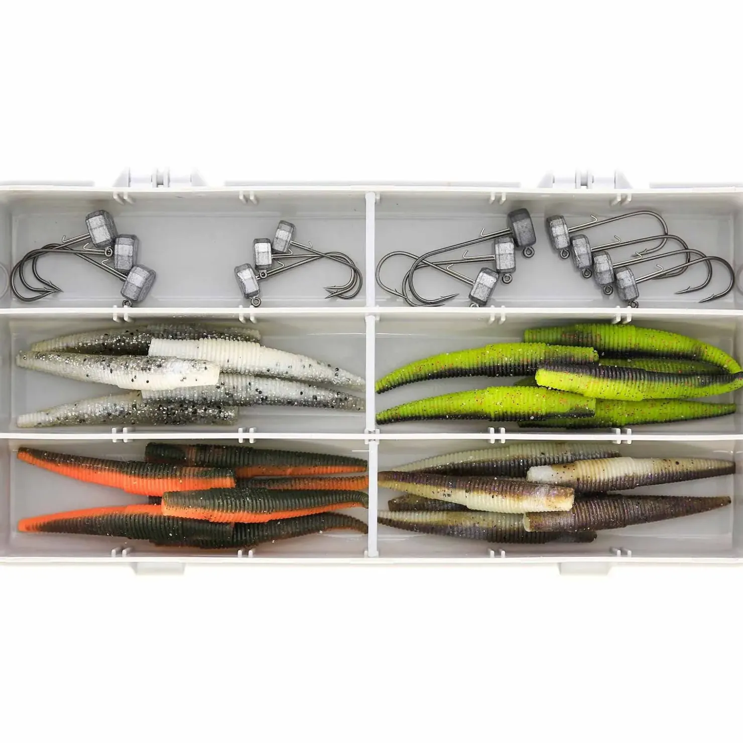 Westin Ned Worm Box 37Pcs Köder Komplettbox| Angelset Raubfisch - Zubehör & Köder