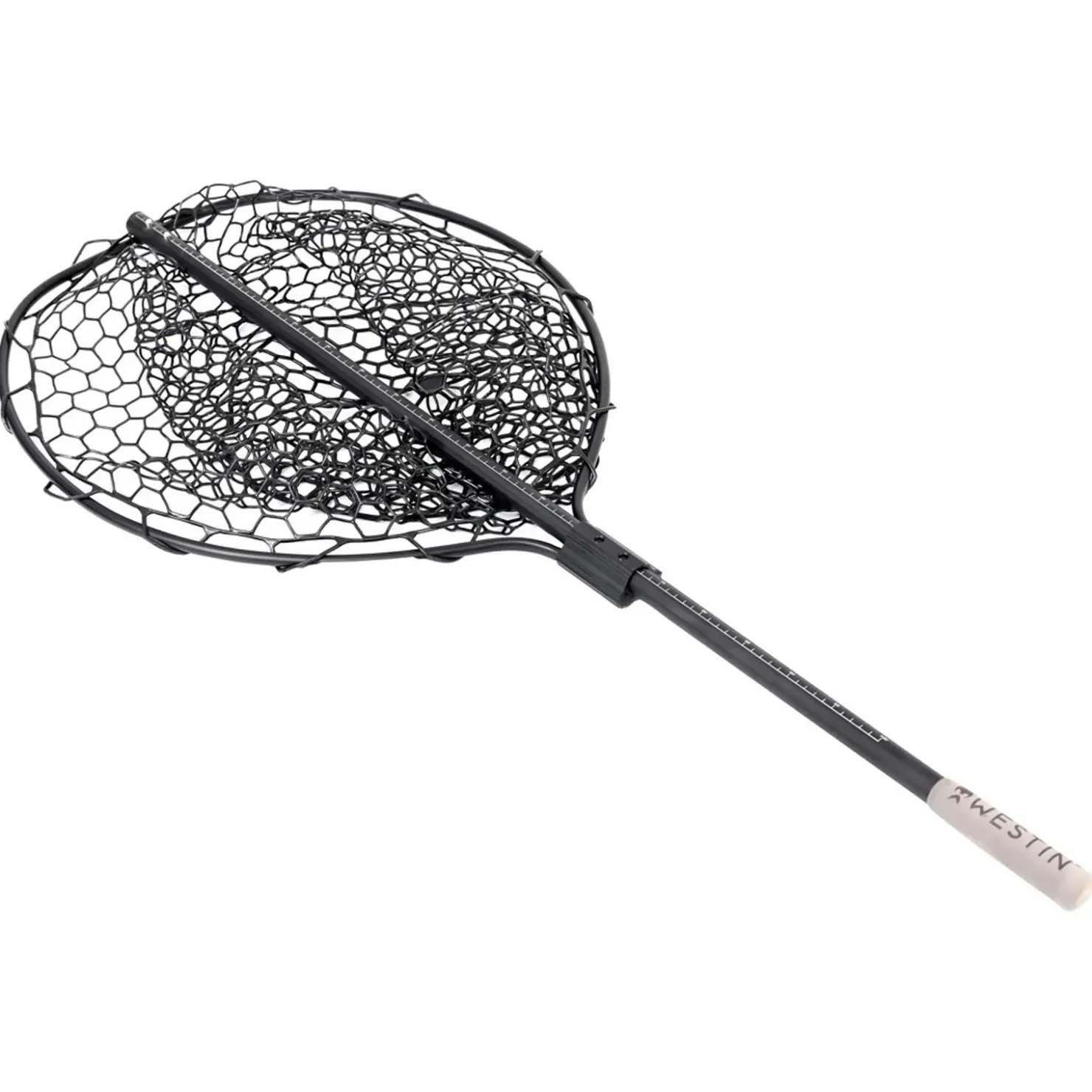 Westin W3 C&R Full Rubber Mesh Landing Net XL 64X54X43cm 120cm 1Sec Kescher| Kescher Raubfischangeln|Großfischkescher