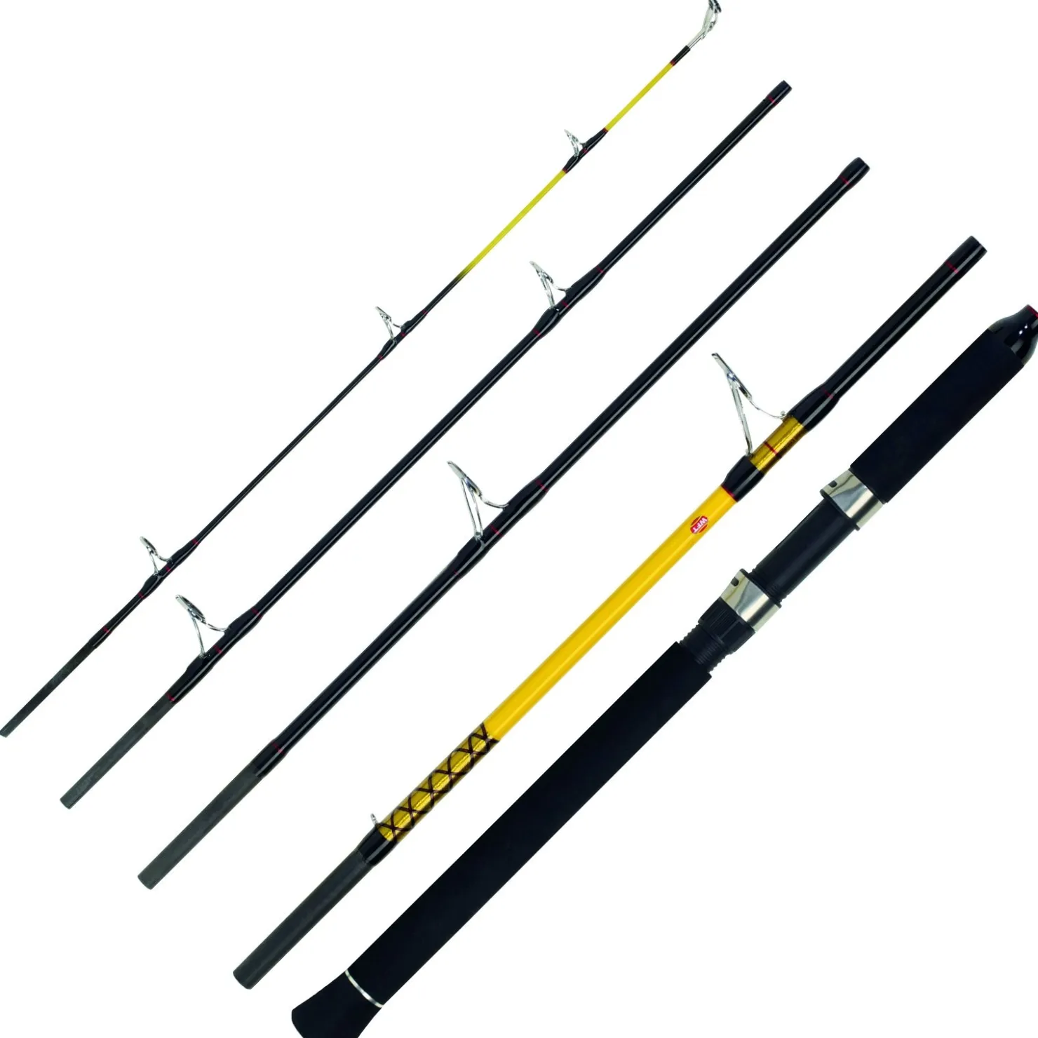 WFT Never Crack Big Fish 2,40m 150-700g 5 Teile Meeresrute Reiserute| Dorschruten|Norwegen Angelruten