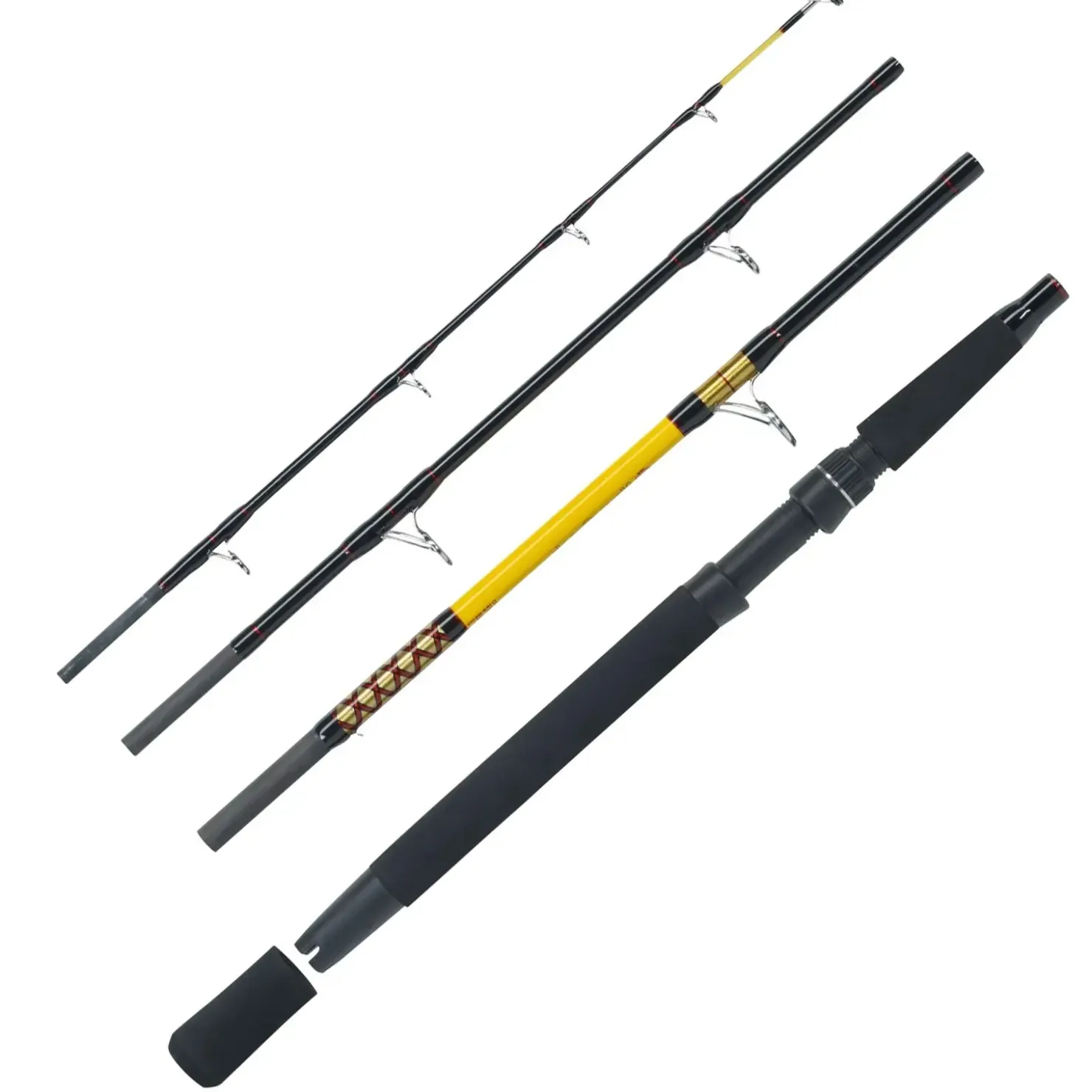 WFT Never Crack Fjordspin Travel 2,10m - 200-600g 4 Teile Reiserute| Heilbuttruten|Dorschruten