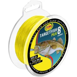 WFT Target Fish 8 Pilk yellow 220m 0,18mm geflochtene Schnur| Spezial Angelschnur|Geflochtene Angelschnur