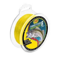 WFT Target Fish 8 Zander yellow 150m 0,15mm geflochtene Schnur| Spezial Angelschnur|Geflochtene Angelschnur